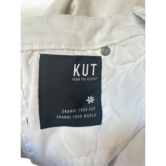 Kut from the kloth white raw hem ankle jean size 4 - Picture 8 of 10